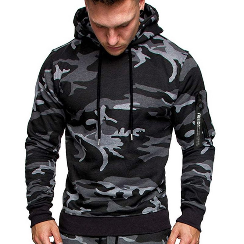 MenS Fashion Camouflage Sweater Coat