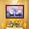 40 * 30CM - Speziell Geformte Diamant Malerei-zwei weiße Schwäne