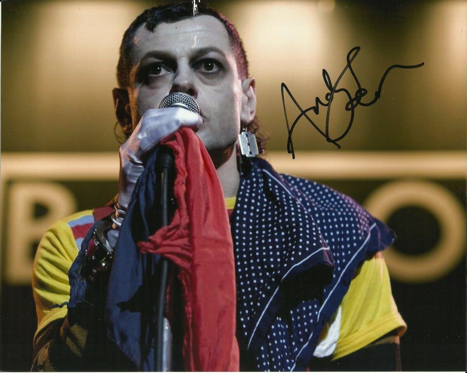 ANDY SERKIS SIGNED SEX DRUGS AND ROCK N ROLL Photo Poster painting UACC REG 242