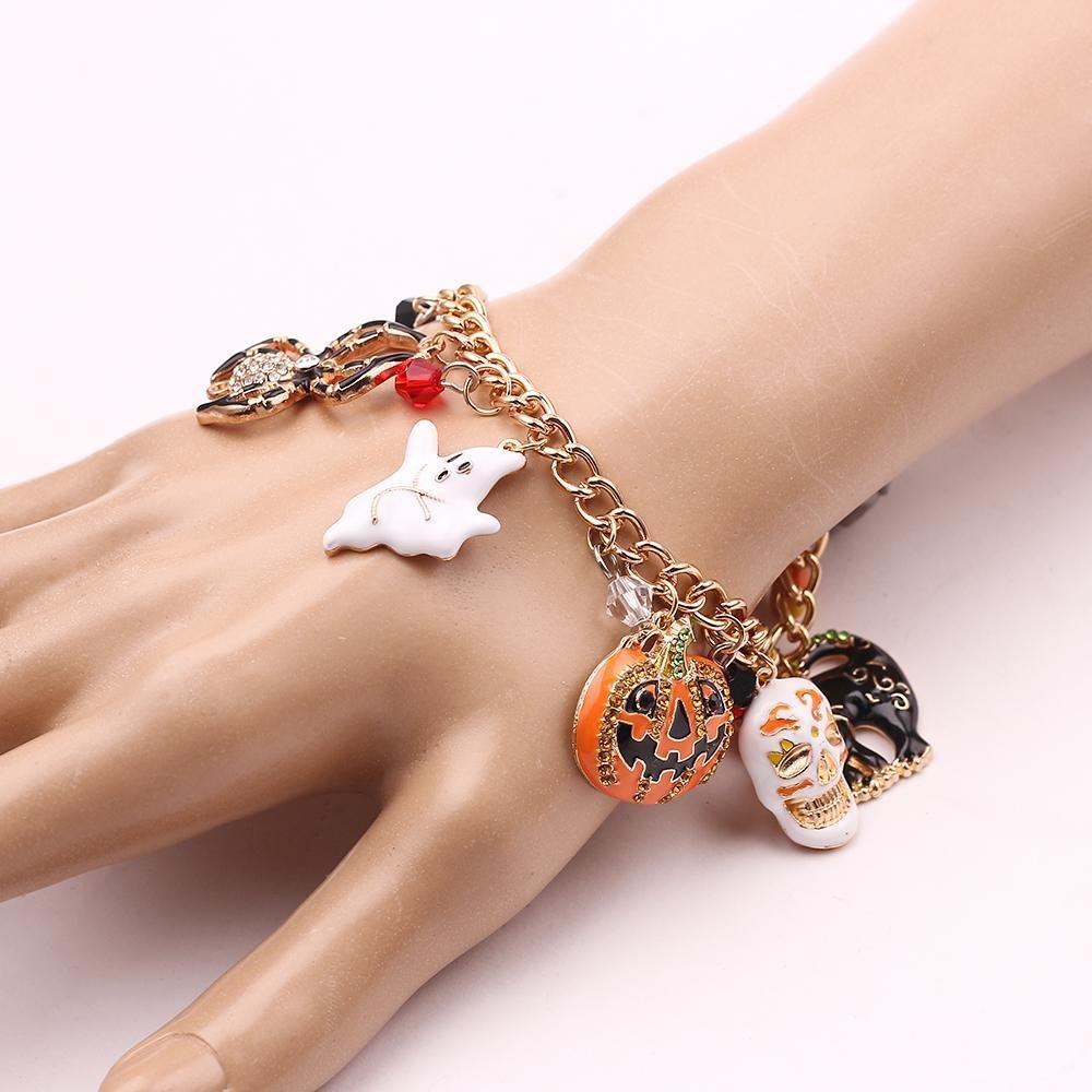 Halloween Bracelet Skull Pumpkin Punk Charm Bracelet Christmas Bracelet For Women 2021、、sdecorshop