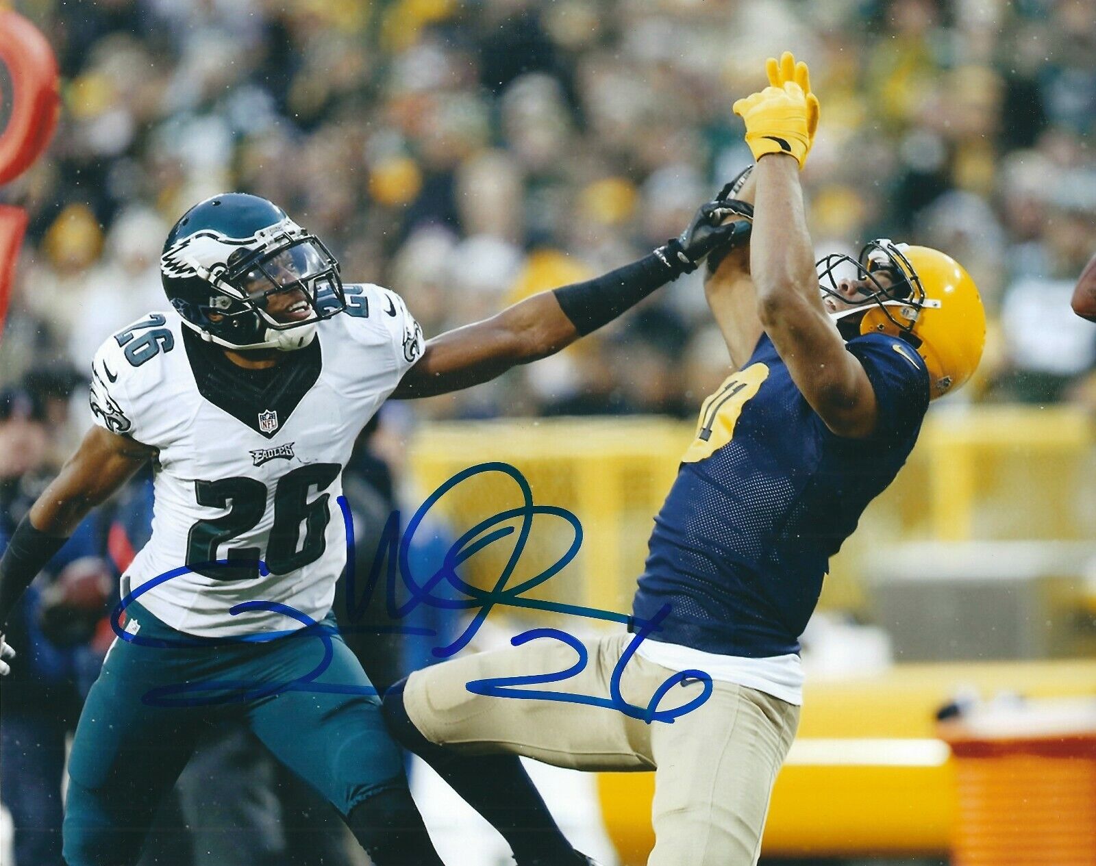 Autographed CARY WILLIAMS Philadelphia Eagles 8x10 Photo Poster painting w/COA