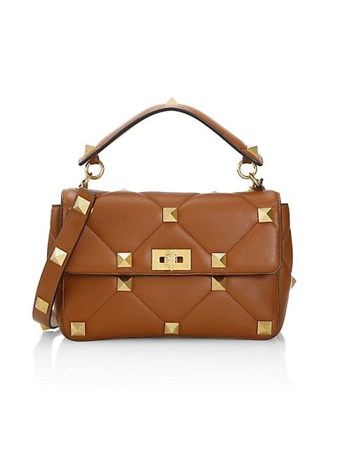 Valentino Garavani Large Roman Stud Grained Leather Shoulder Bag 5 out of 5 Customer Rating