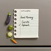 High-quality ceramic refrigerator magnets shaped like realistic sticky notes