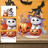 Acryl Halloween Katze - 5d DIY Handwerk Ornament