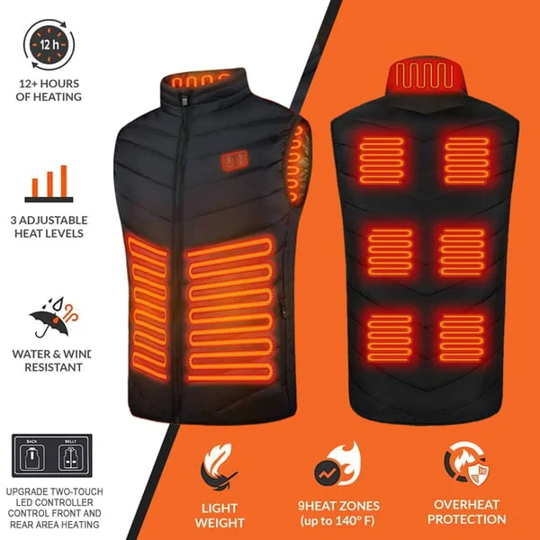 2022 Updated Version Two-touch LED Controller Heated Vest and Jacket For Men & Women