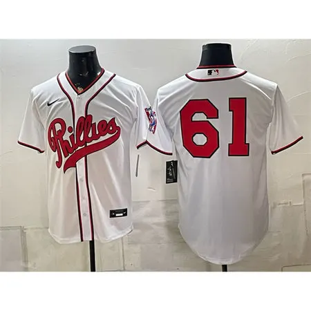 Men's Philadelphia Phillies #61 Cristopher Sanchez White 2026 Field of Dreams Stadium Jersey