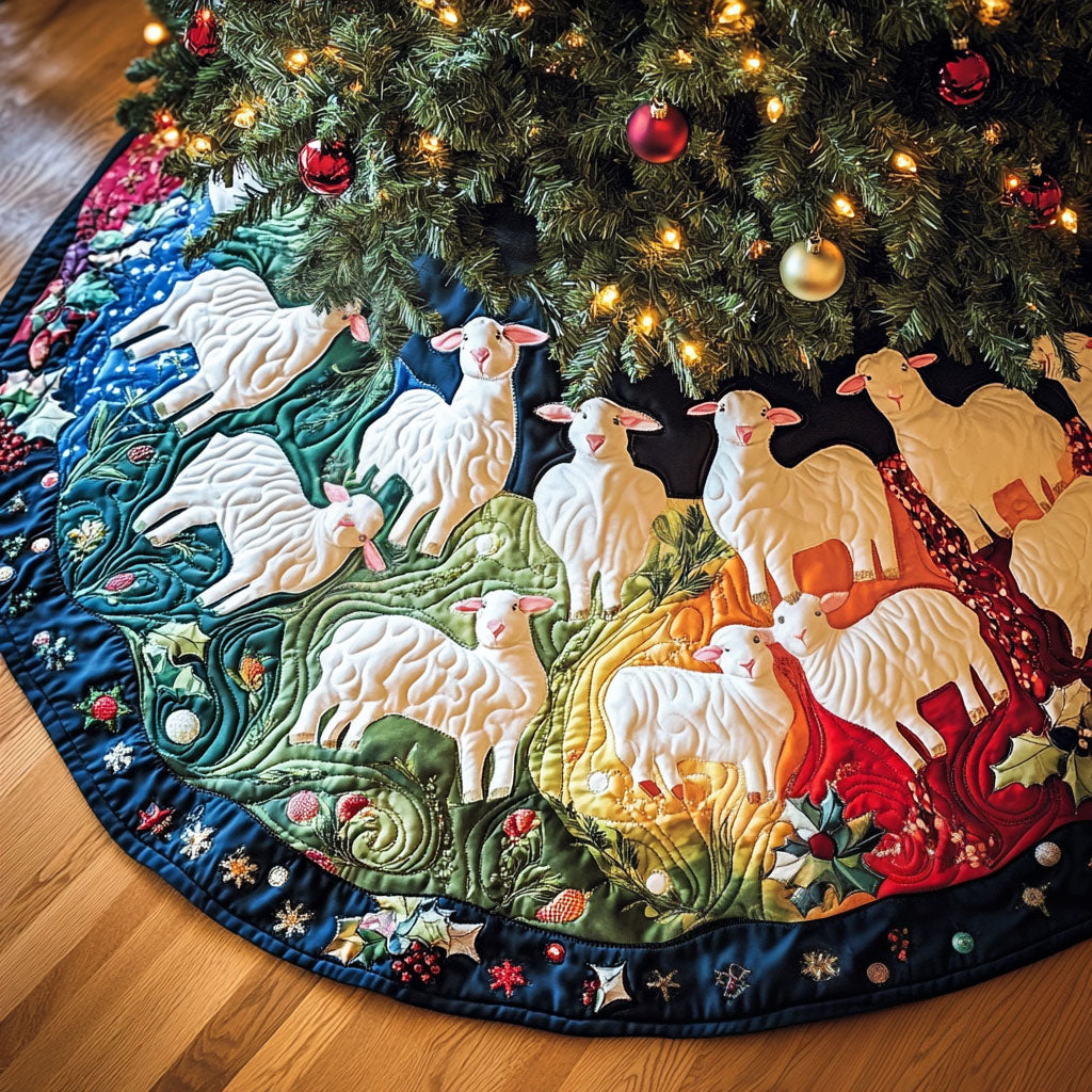 Pastoral Charm Quilted Christmas Tree Skirt NCU0PT2419