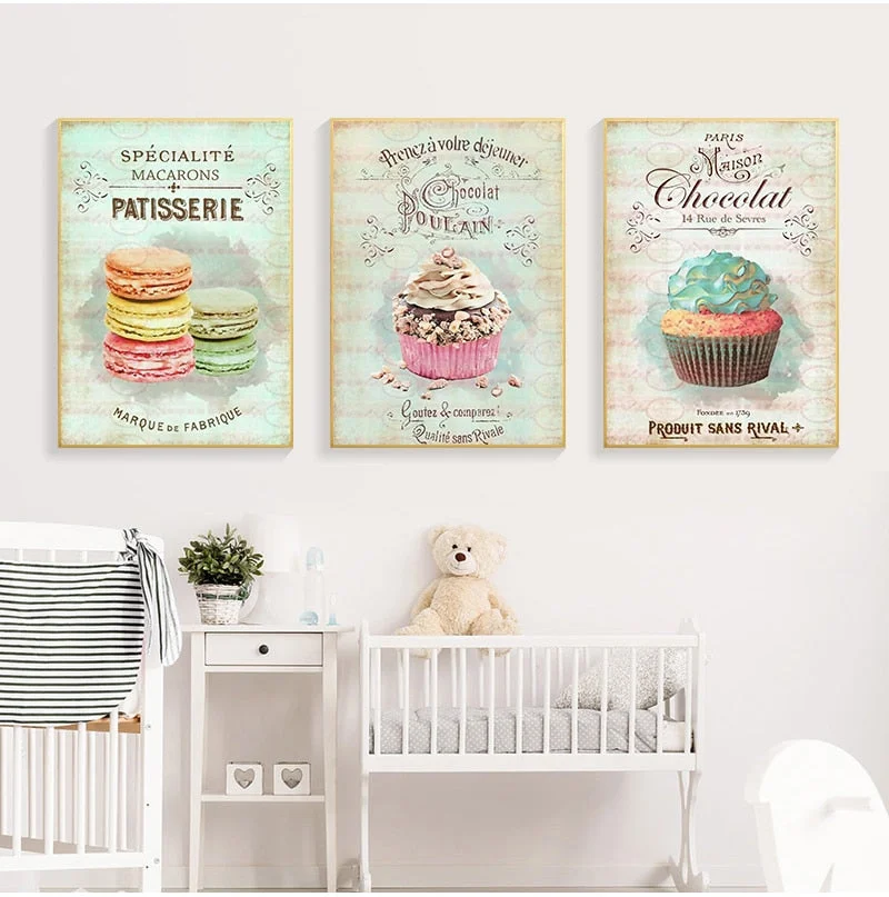 Nordic Decoration Home Posters Kitchen Restaurant Dessert Bread Canvas Painting Wall Art Picture For Living Room Decor No Framed