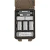 Modular Battery Storage Box Organizer for CR2032 AAA 18650 18350 CR123A (Khaki)