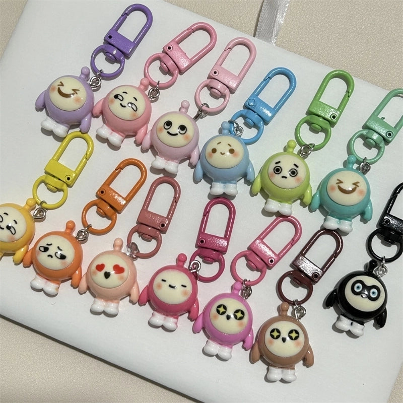 Colorful Keychain Egg Party Pendant Cyber Celebrity Cartoon Hanging Ornaments Strange Cute Egg Matching Girls’ Accessories
