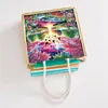 Stream Dawn Scene DIY Diamond Painting Tote Bag with Round Drill Rhinestones 35x40cm for Women Casual Shopping Travel Gift