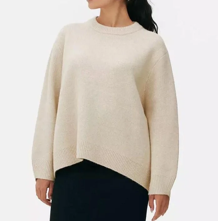 Churchf Churchf Shot-Hot Winter 2023 New Pink Sweet Round Collar Set Sweater