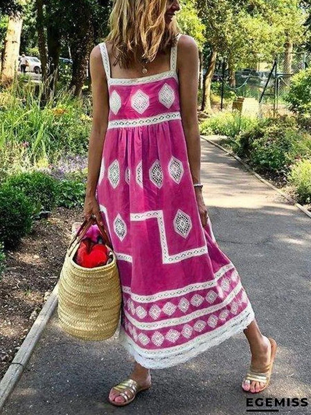 Bohemian Loose Casual Large Size Dress | EGEMISS