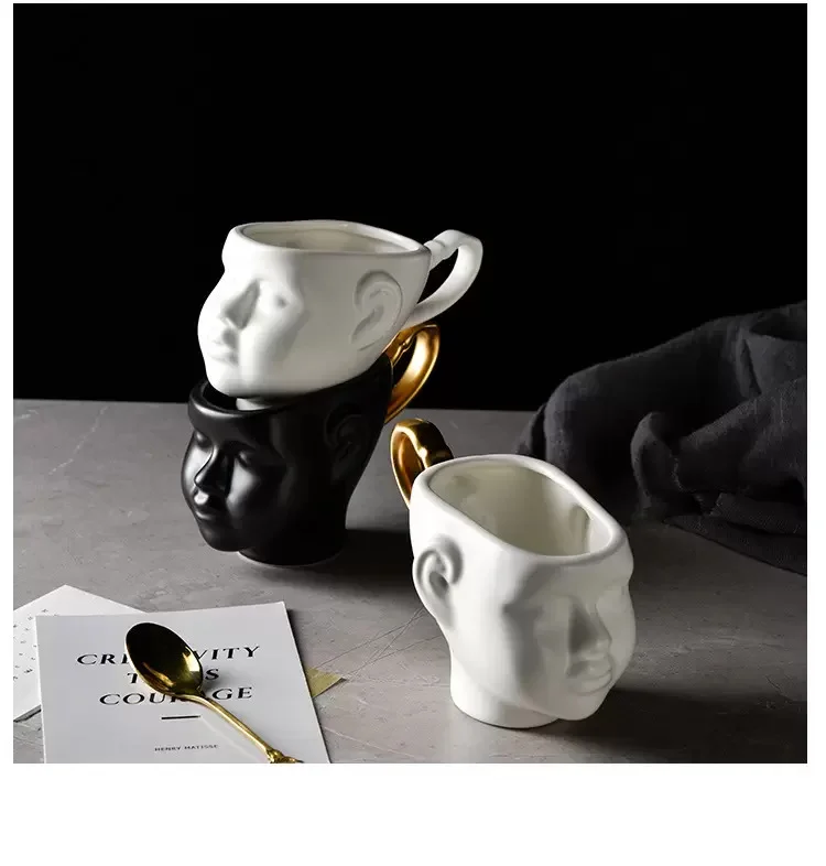 Mugs 3d Ceramic Coffee, Ceramic Mugs Face, Coffee Cup Ceramic 3d