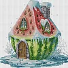 Watermelon House-14CT Stamped Cross Stitch 22*22cm/8.66*8.66in tapestrymarket