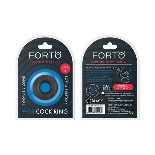 Pornhint Forto F-33: 17mm 100% Liquid Silicone C-ring Sm Black