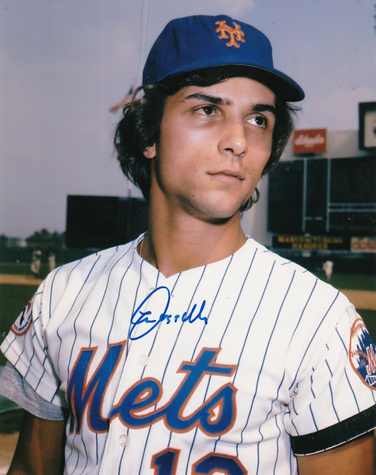 LEE MAZZILLI NEW YORK METS ACTION SIGNED 8x10