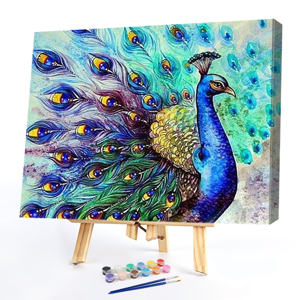

40*50cm - Paint By Numbers - Peafowl, 501 Original
