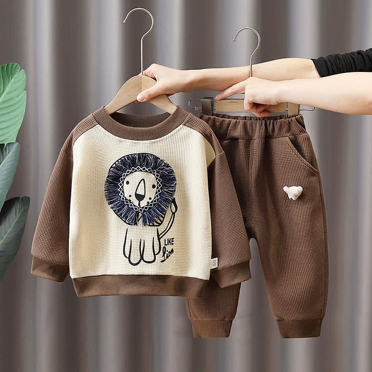 LIKE LION Toddler Boy Sweatshirt and Pants Set