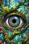 Luxury AB Velvet Diamond Painting Kit - Eye of the Forest