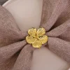 Golden Flower Wedding Event Catering Napkin Ring