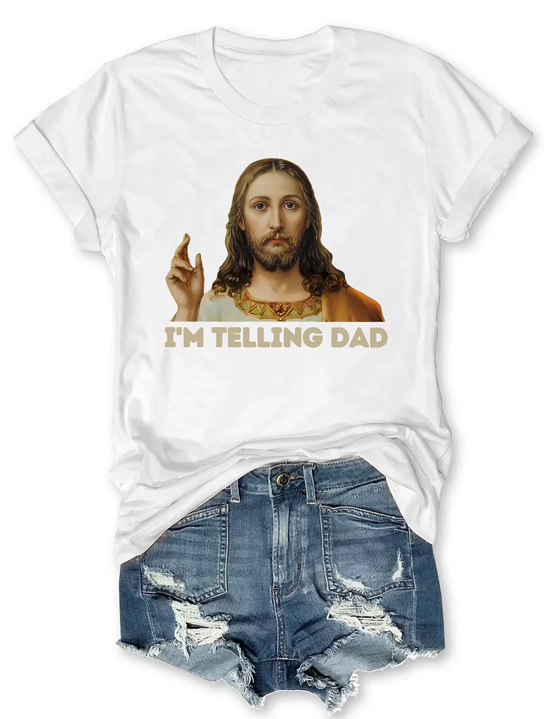 I'm Telling Dad Jesus T-shirt