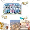 2pcs DIY 5d Diamond Painting Acryl Schmuckschatulle Kit Geschenk f&uuml;r Erwachsene (Katze)