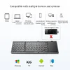Tri-fold Wireless Bluetooth Keyboard with Touchpad Portable Thin Bluetooth Keyboard Rechargeable, Foldable, Suitable for Travel, Compatible with Laptops, Tablets, Smartphones and Windows iOS Android Systems