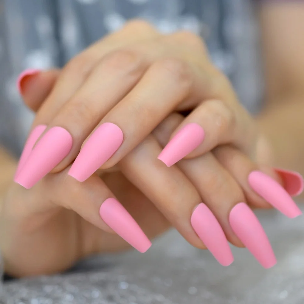 Gorgeous Diamond Blue Fake Nails Long Ballerina Shape Gelnails Thick Reusable Artificial Nail Art Tips 24-Nail Inspo