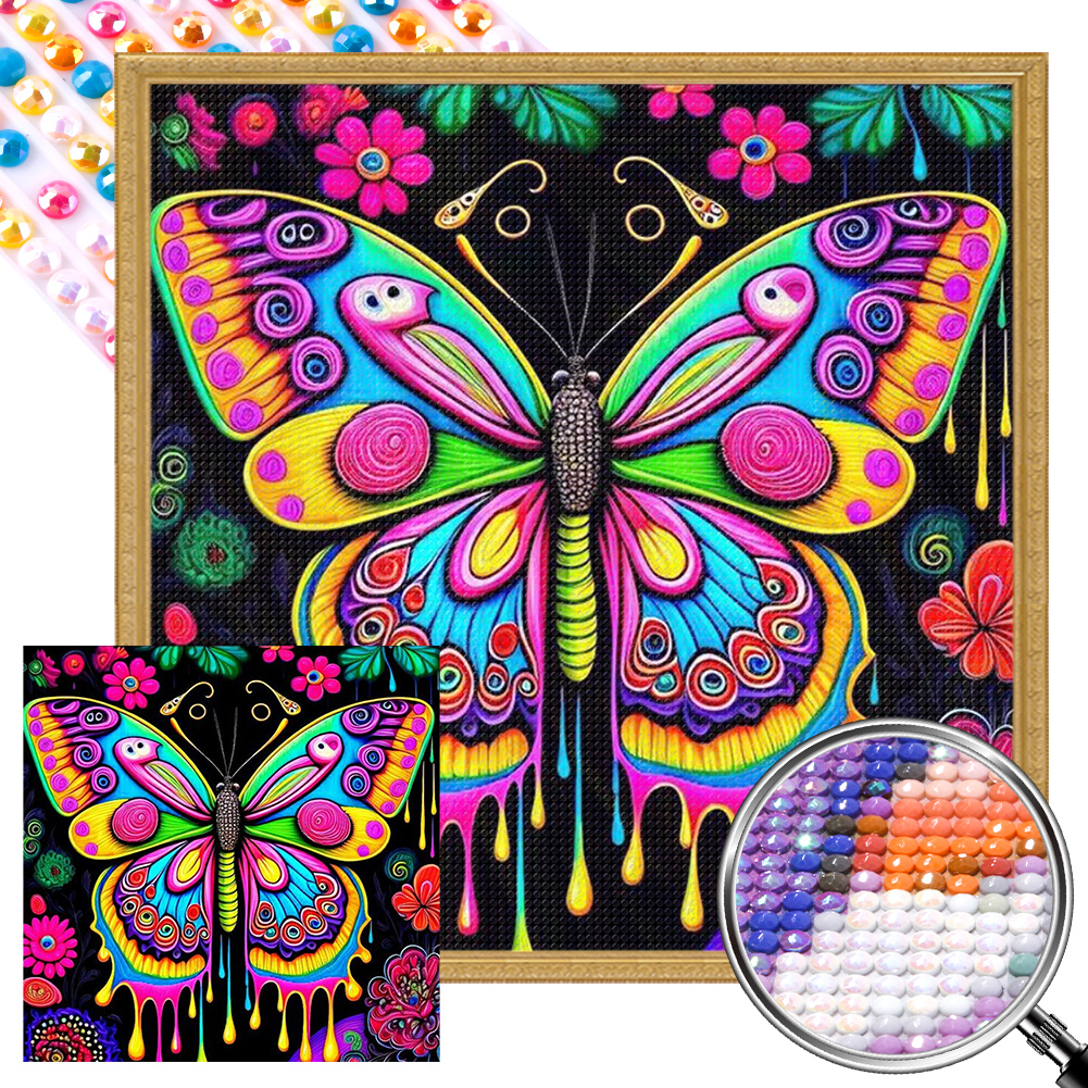 Diamond Painting - Mandala with Butterfly 