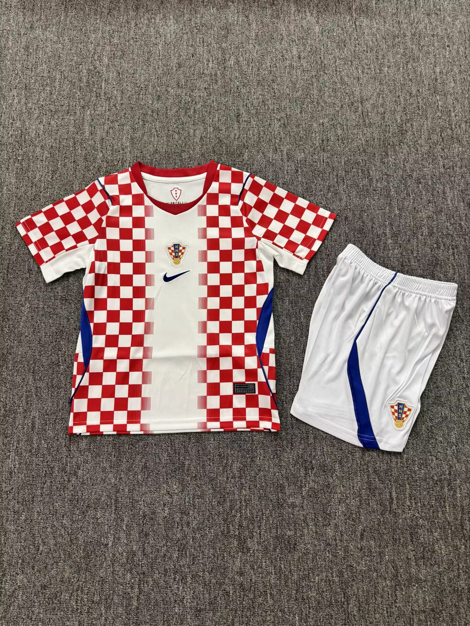 2026 Croatia Home Kids Kit Soccer Jersey Thai Quality