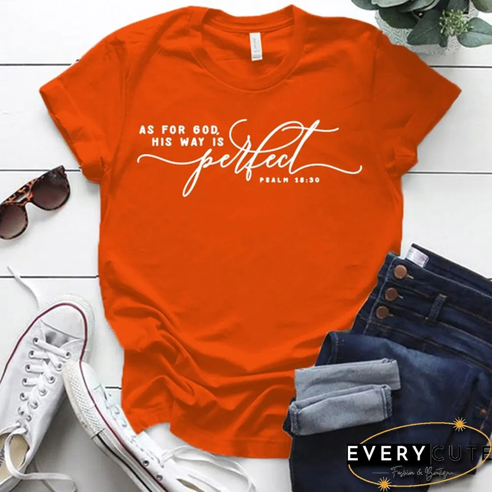 Womens Short Sleeved God Shirts Christian Saying Printed Tops Women Casual Solid Color