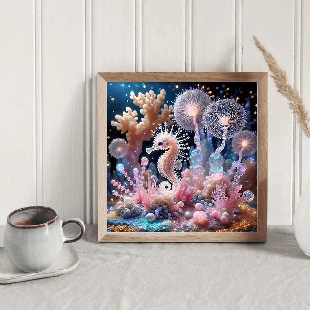 Diamond Painting - Full Round Drill - Seahorse Seaweed(Canvas|40*40cm)