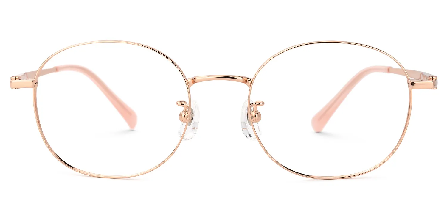 Kacie Rosa-Gold Rund Brille Rosa-Gold
