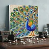 Framed Diamond Painting - Special Shaped - Peacock (25x25cm)