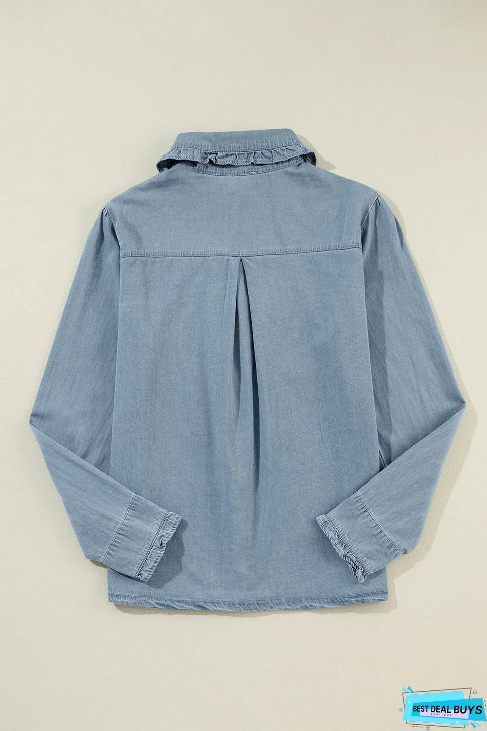 Button Up Long Sleeve Denim Top