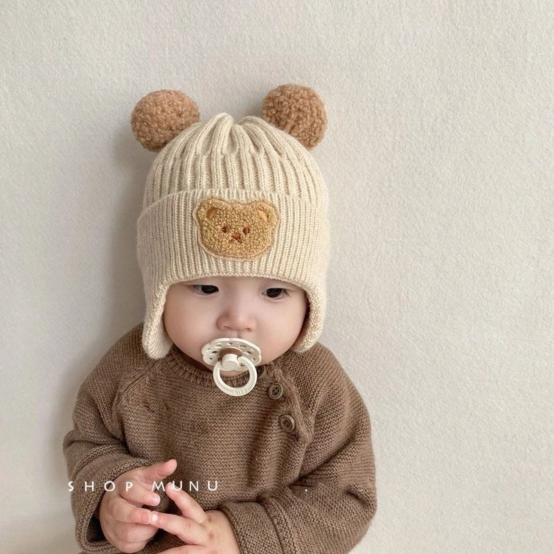 Baby Hat Autumn And Winter Boys And Girls Baby Knitted Wool Hat Cute Super Cute Baby Big Eyes Pullover Cap Trendy