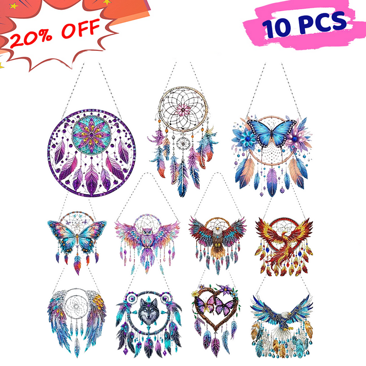 10pcs Animal Dream Catcher Diamond Painting Ornaments Diamond Painting Hanging Pendant gbfke