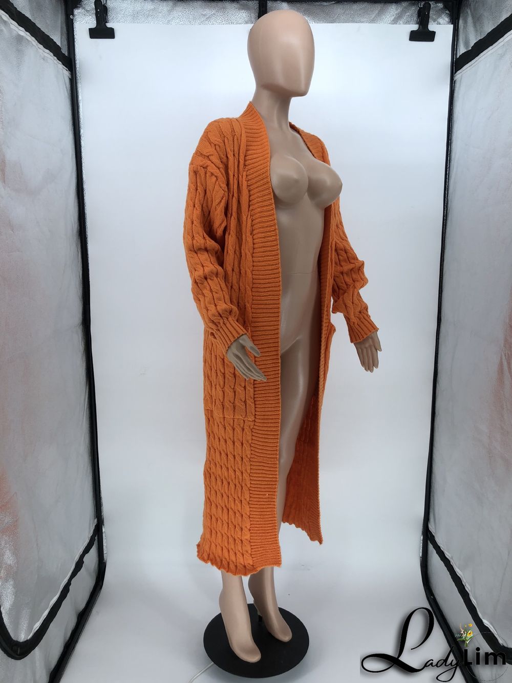 Women Winter Long Sleeve Plush Long Sweater Jacket