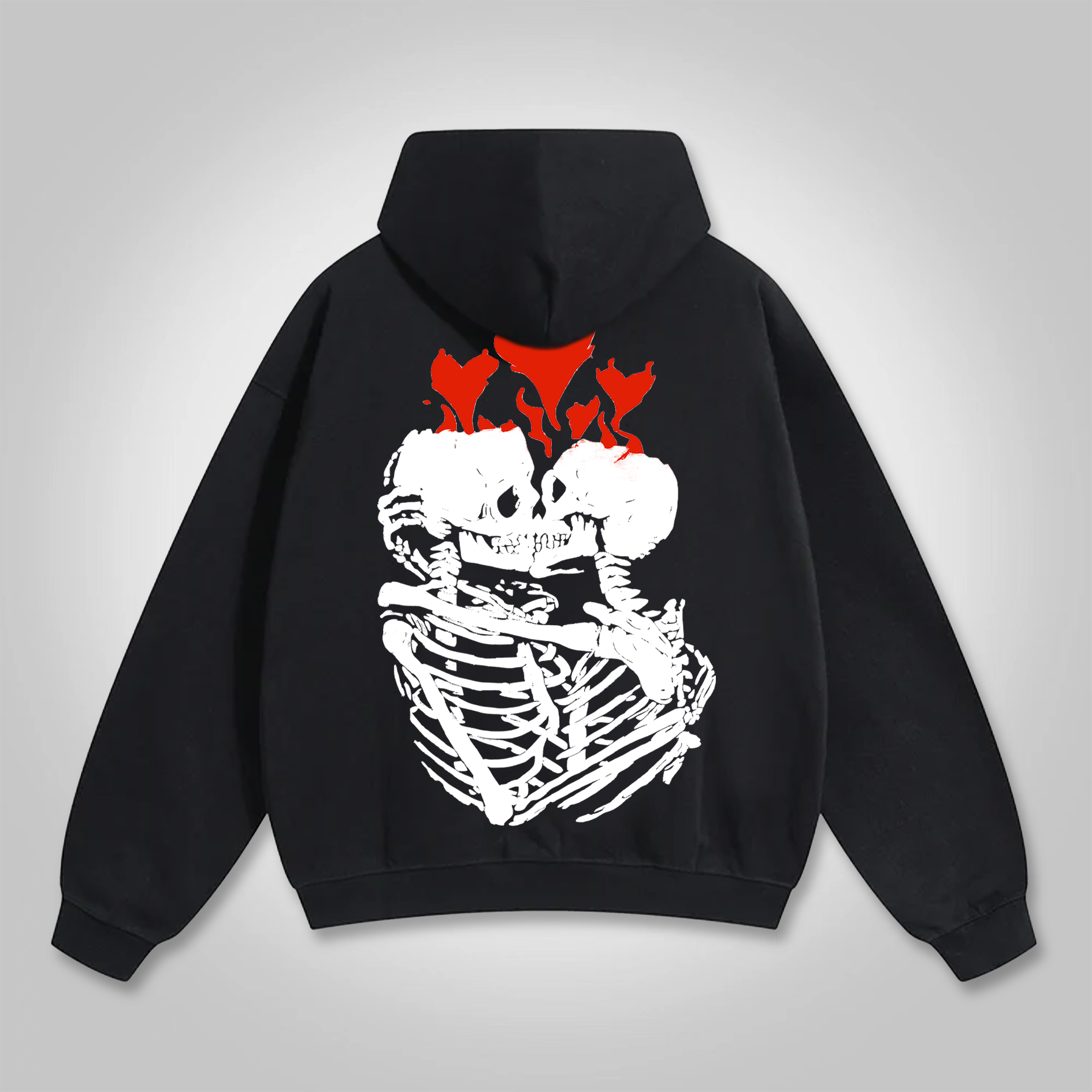 Til Death Do Us Part Puff Print Graphic Hoodie - SOPULA