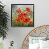 Coquelicot-Ronde Drill Diamant Peinture -40*40CM 