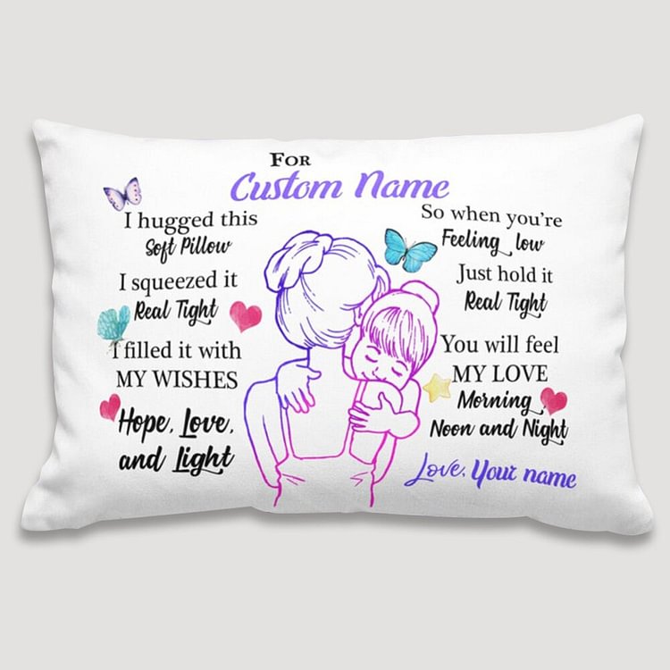 Personalized Custom Pillowcase Gift for Mom Daughter Granddaughter Grandmother