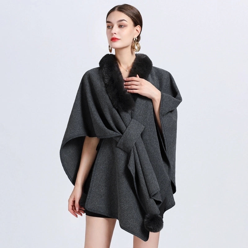 Women’s Minimalist Commute Solid Color Acrylic Fiber/artificial Wool Patchwork Shawl