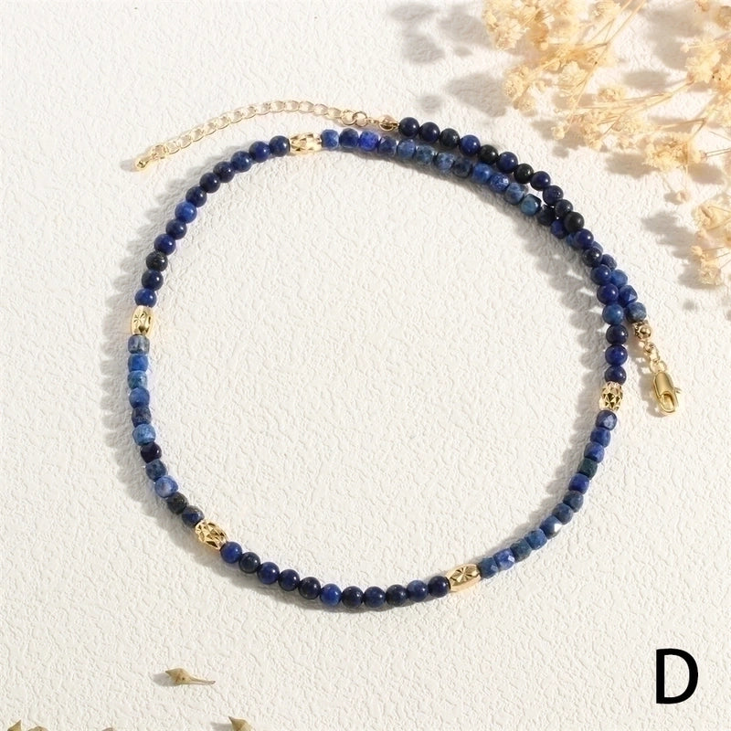 IG Style Handmade Square Stone 18K Gold Plated Choker In Bulk