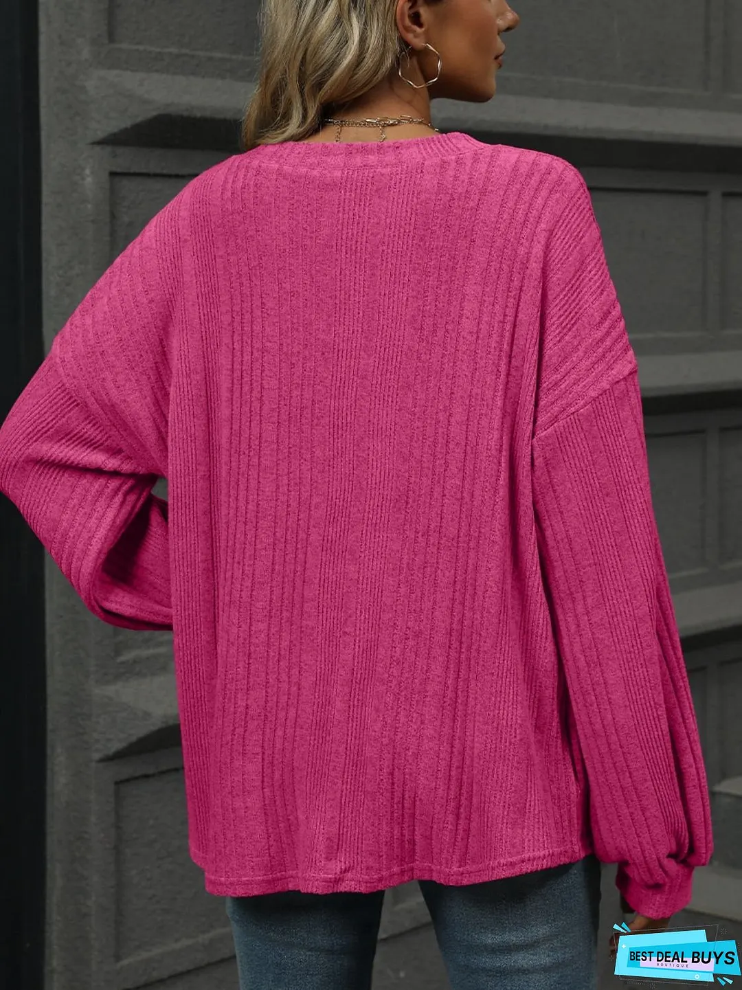 V-Neck Long Sleeve T-Shirt