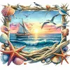 (Multi-Style) Love Shell Beach-11CT Stamped Cross Stitch 40*40cm/45*45cm tapestrymarket