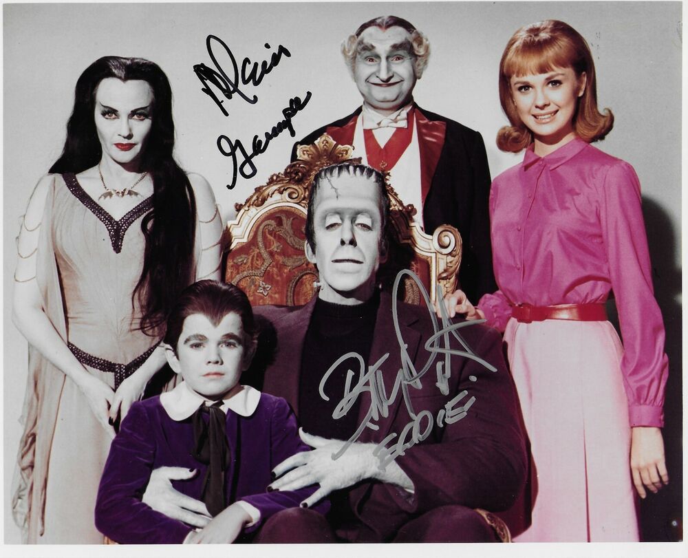 Al Lewis & Butch Patrick Munsters Original Autographed 8X10 Photo Poster painting