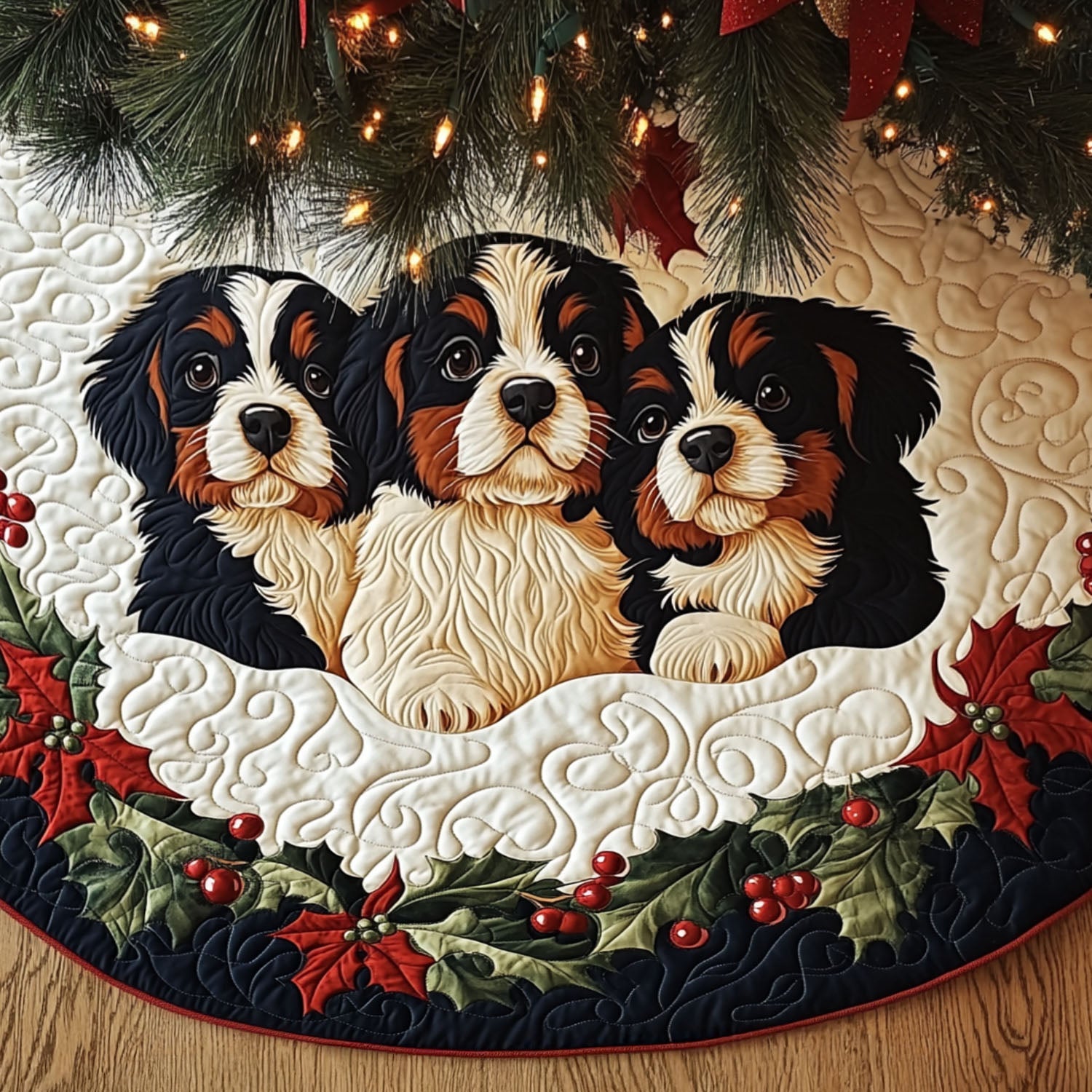 Mountain Soul Quilted Christmas Tree Skirt NCU0PT2593