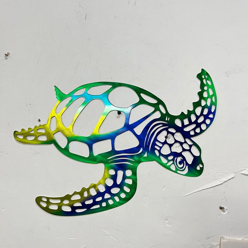 Artistic Turtle Metal Pendant Wall Art