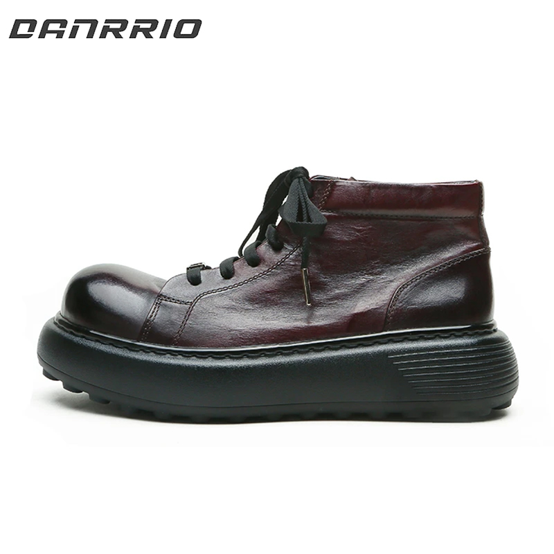 DANRRIO Handmade Retro Horsehide Vintage Platform Martin Boots DANRRIO.COM DANRRIO